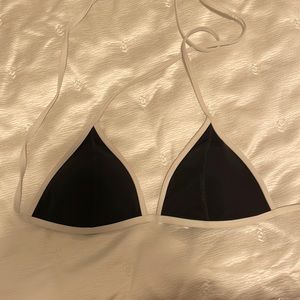 Victoria’s Secret black/white bikini top size Large